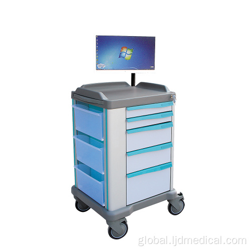 Hospital Doctor Equipment Nursing Medical ABS Emergency Crash Carts Clinical Trolleys Manufactory